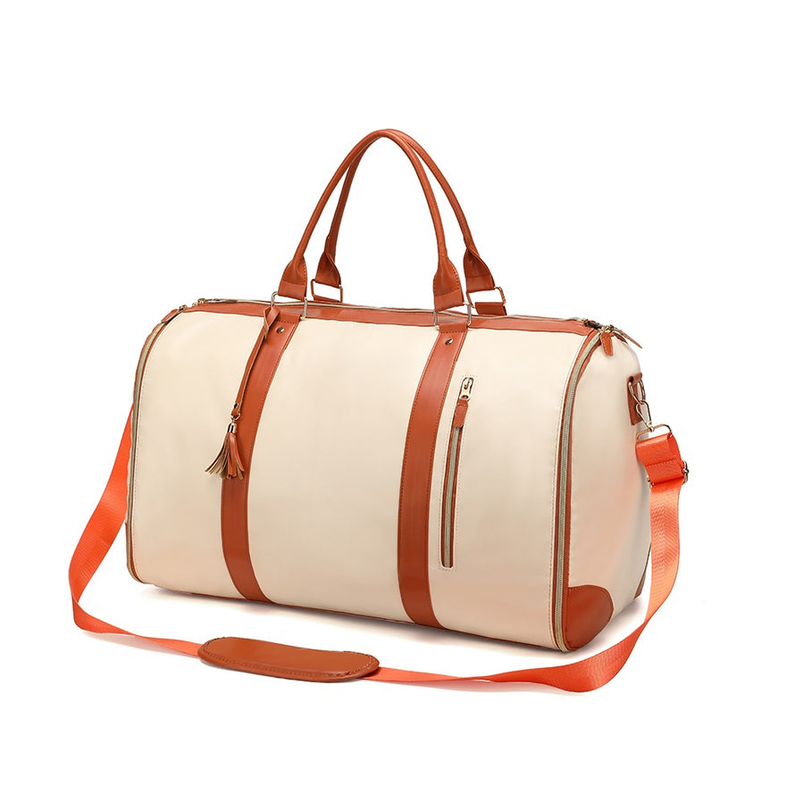 Beige garment duffel