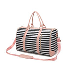 Duvesta Garment Duffel in black stripe